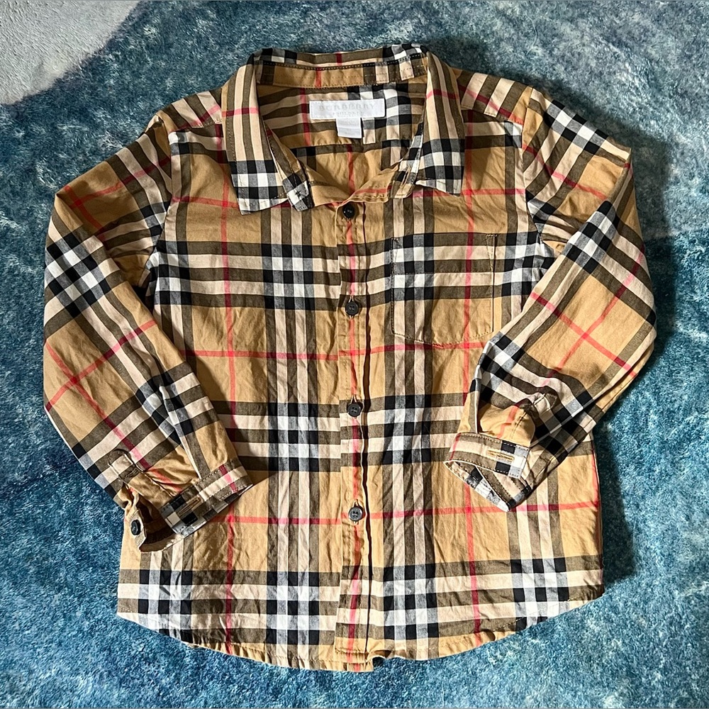 Toddler Burberry Button Down Shirt (2Y/2T)